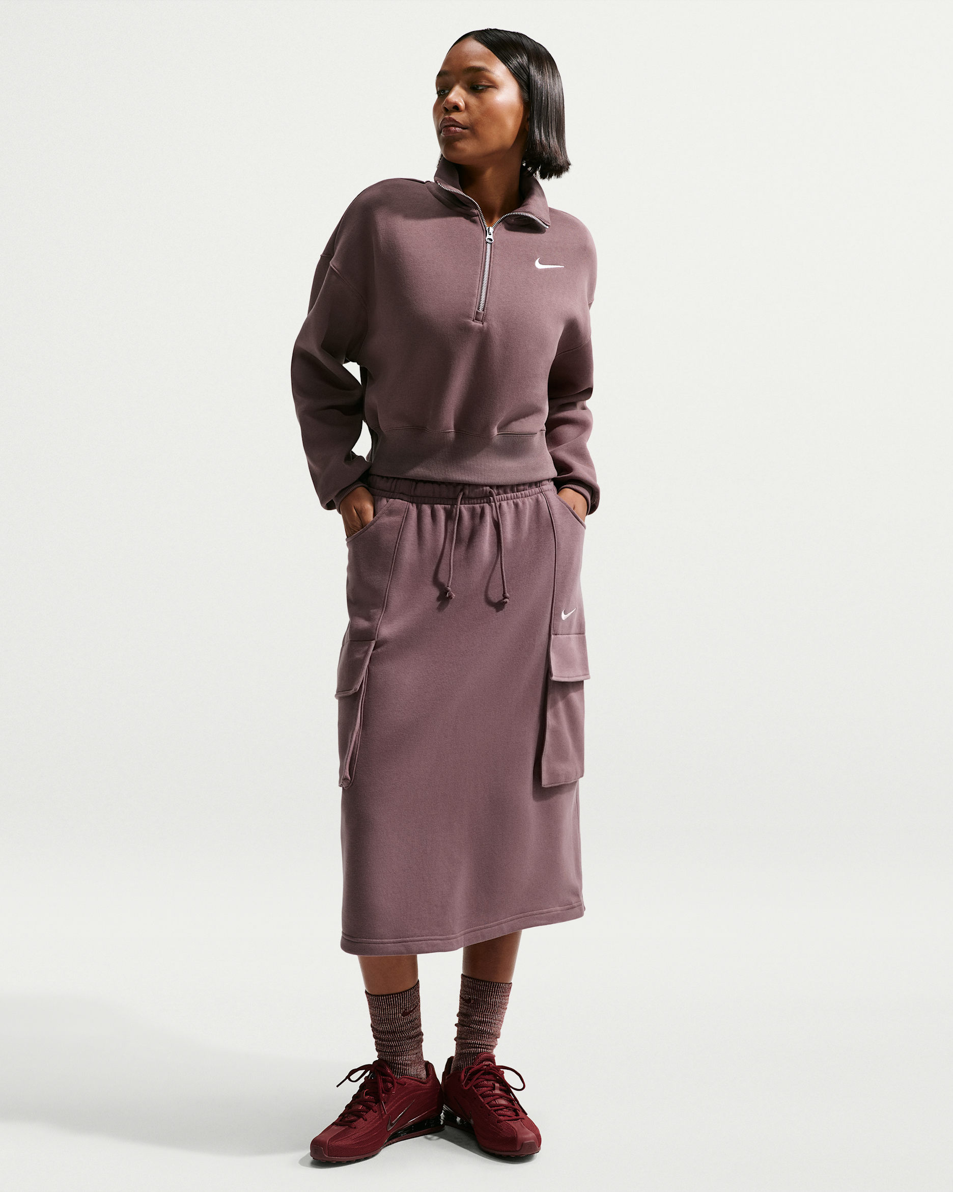 Nike Sportswear Phoenix Fleece Women's Cargo Midi Skirt. Nike.com